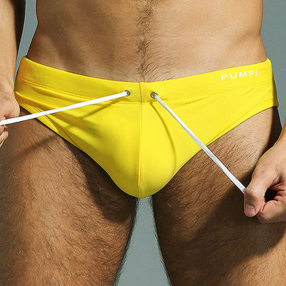 Men's Low-Rise Sexy Swim Briefs – Ideal for Hot Springs & Beach Vacations; Designed for a Flattering Fit on Muscular Physiques (Modesty-Conscious Design)