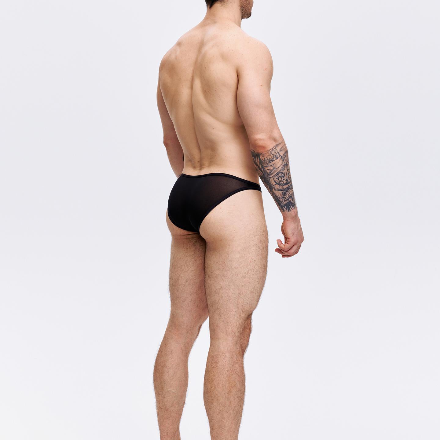 Sheer edge-sealed sexy briefs