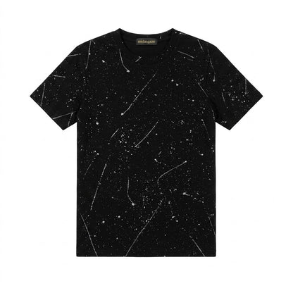 Light Luxury Old Glitter Black T-Shirt