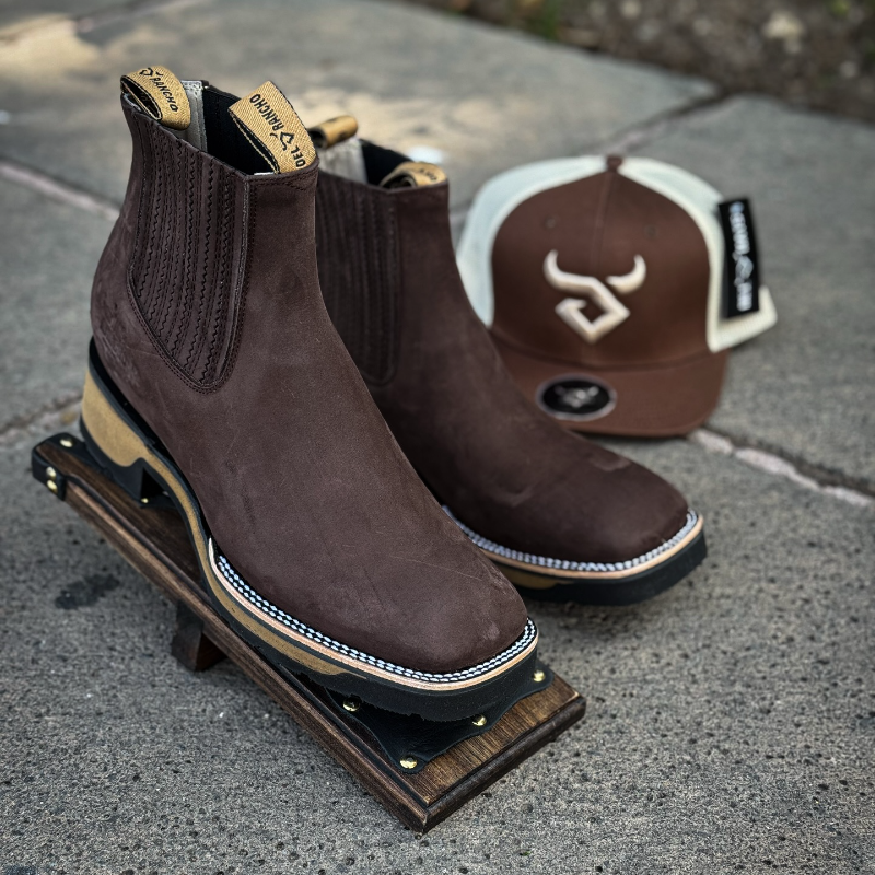 Brown Zeus Leather Botin - 3D Sole Composite Toe