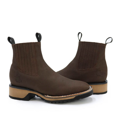 Brown Zeus Leather Botin - 3D Sole Composite Toe