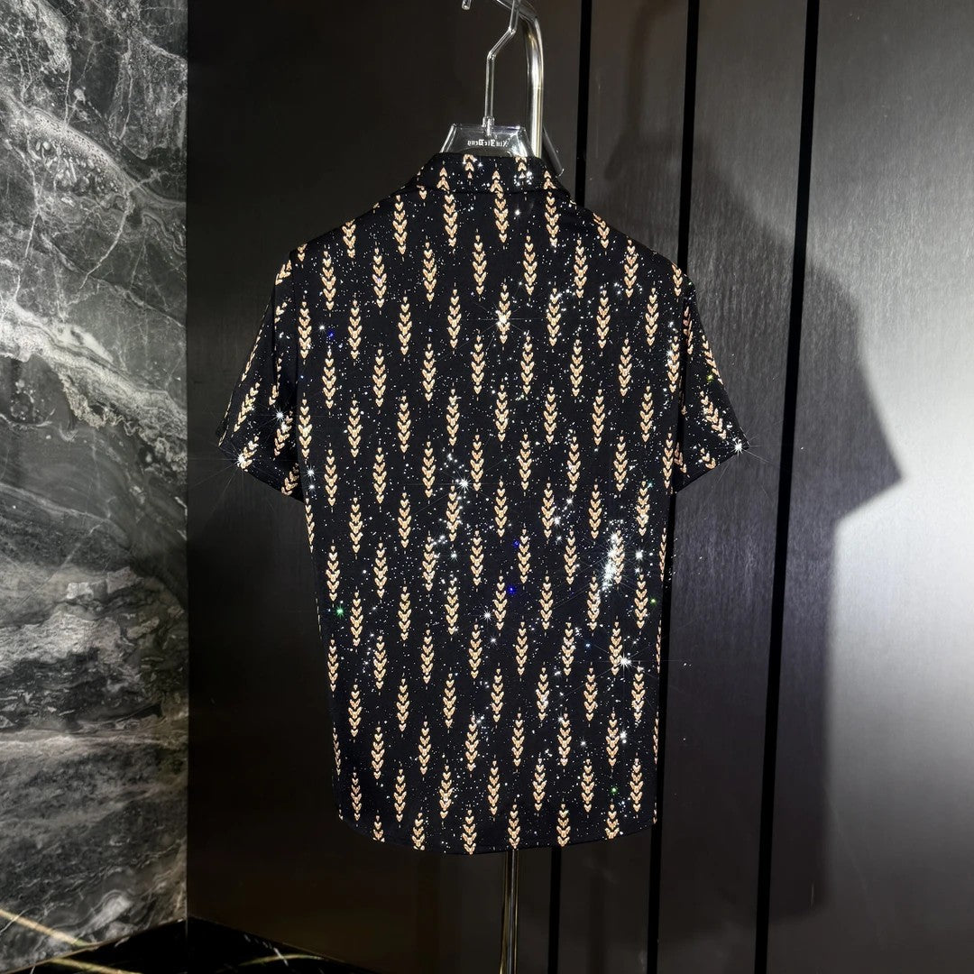 Summer Ice Silk Wheat Ear Glitter Tee