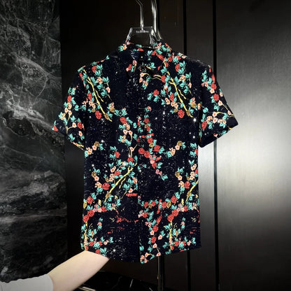 Men's Full-print Floral Short-sleeve T-shirt