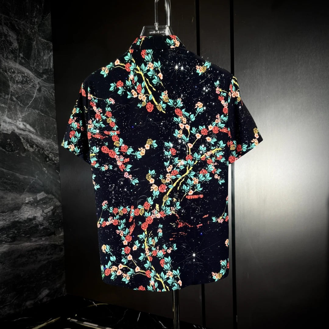 Men's Full-print Floral Short-sleeve T-shirt
