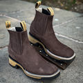 Brown Zeus Leather Botin - 3D Sole Composite Toe