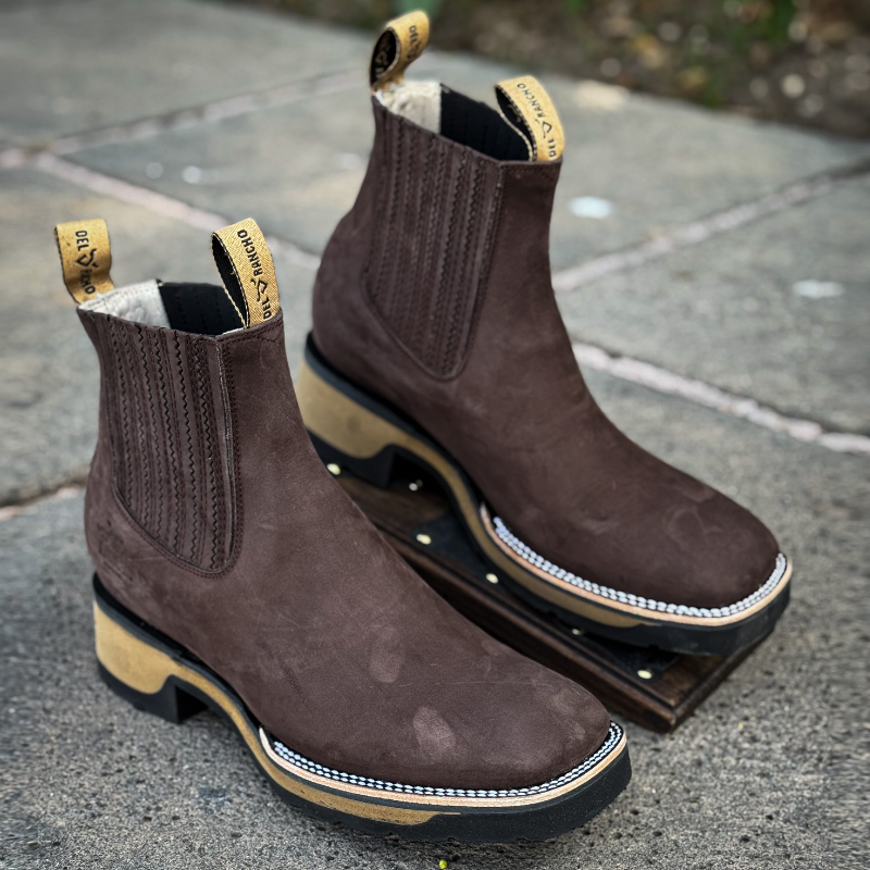 Brown Zeus Leather Botin - 3D Sole Composite Toe