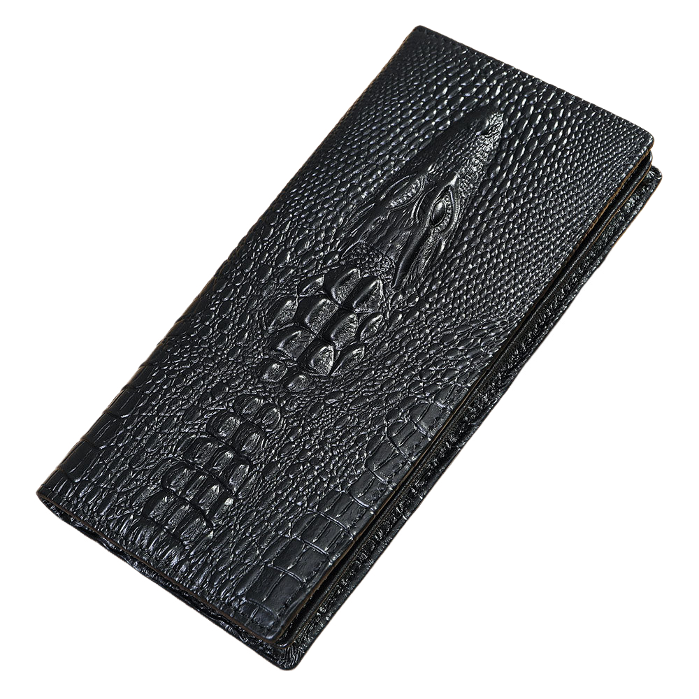 Crocodile Print Men's Leather Business Wallet