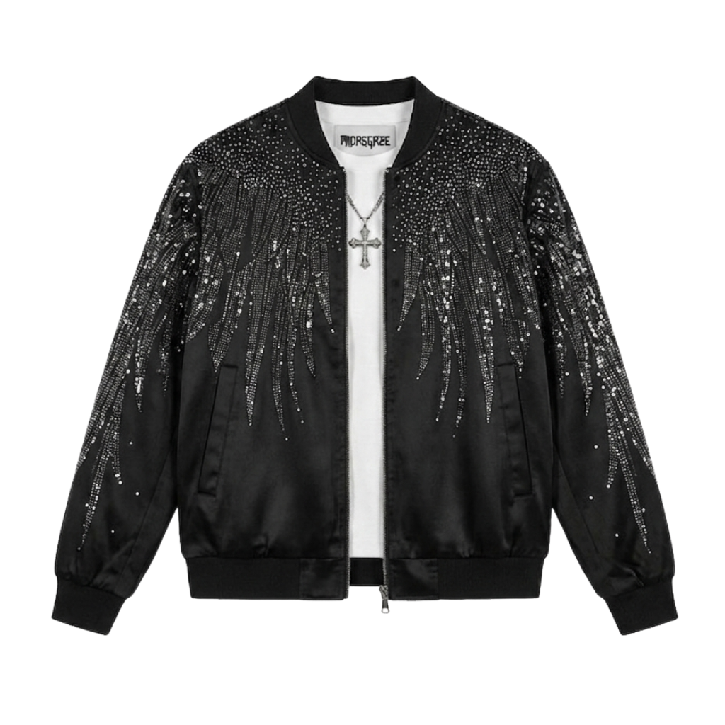 Fashion Crystal-Waterfall Angel Wings Jacket