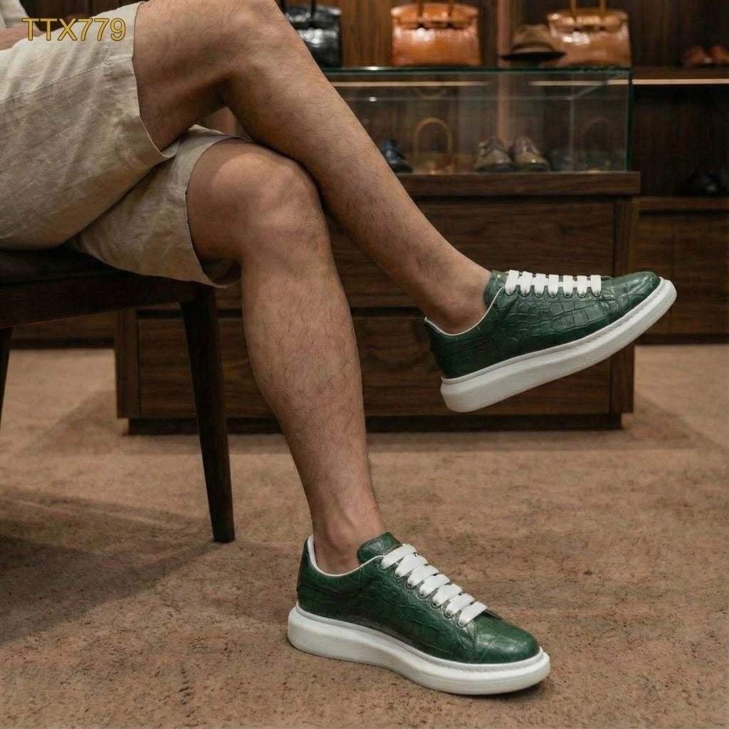 Green Alligator Sneakers