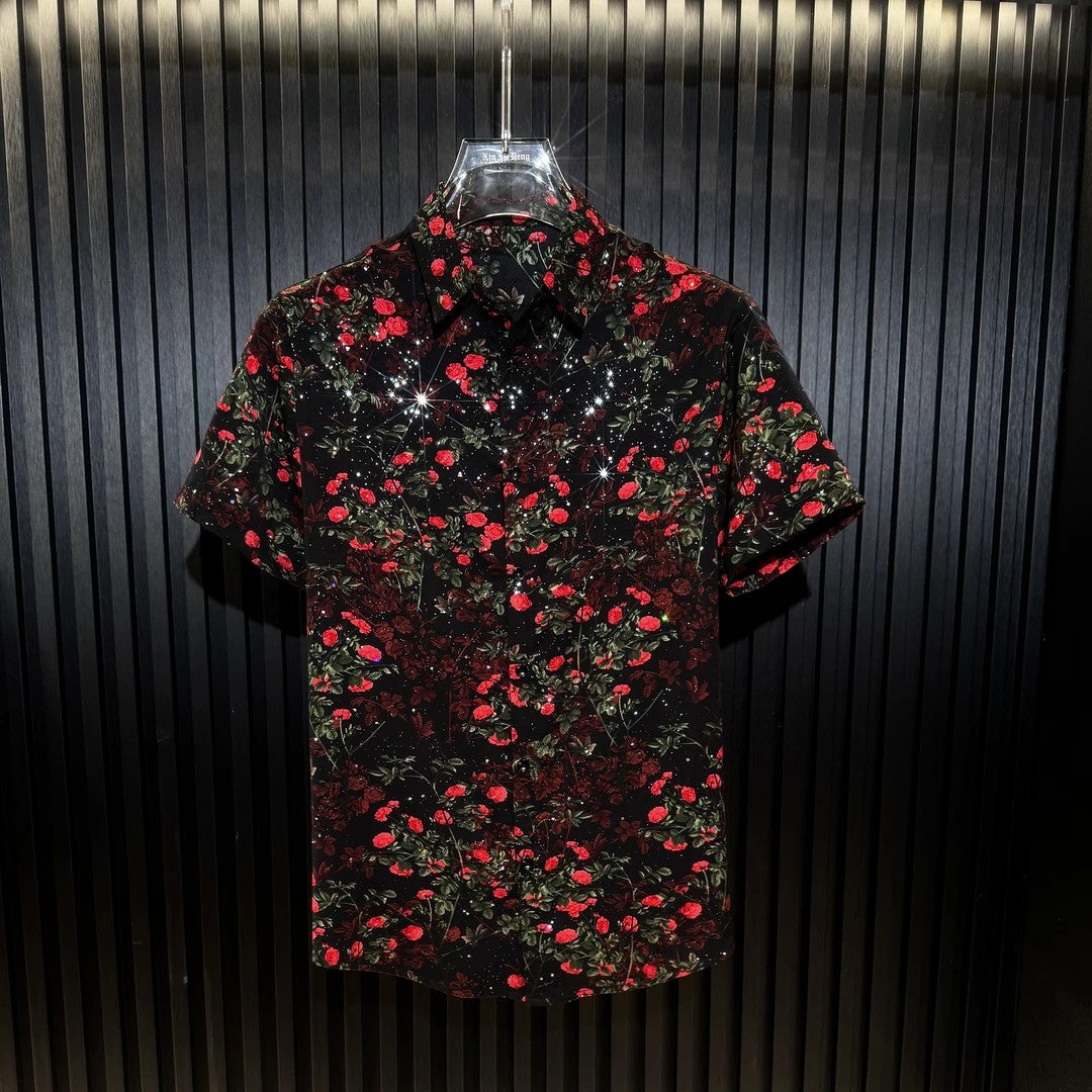 Men's Ice Rose Print Shirt