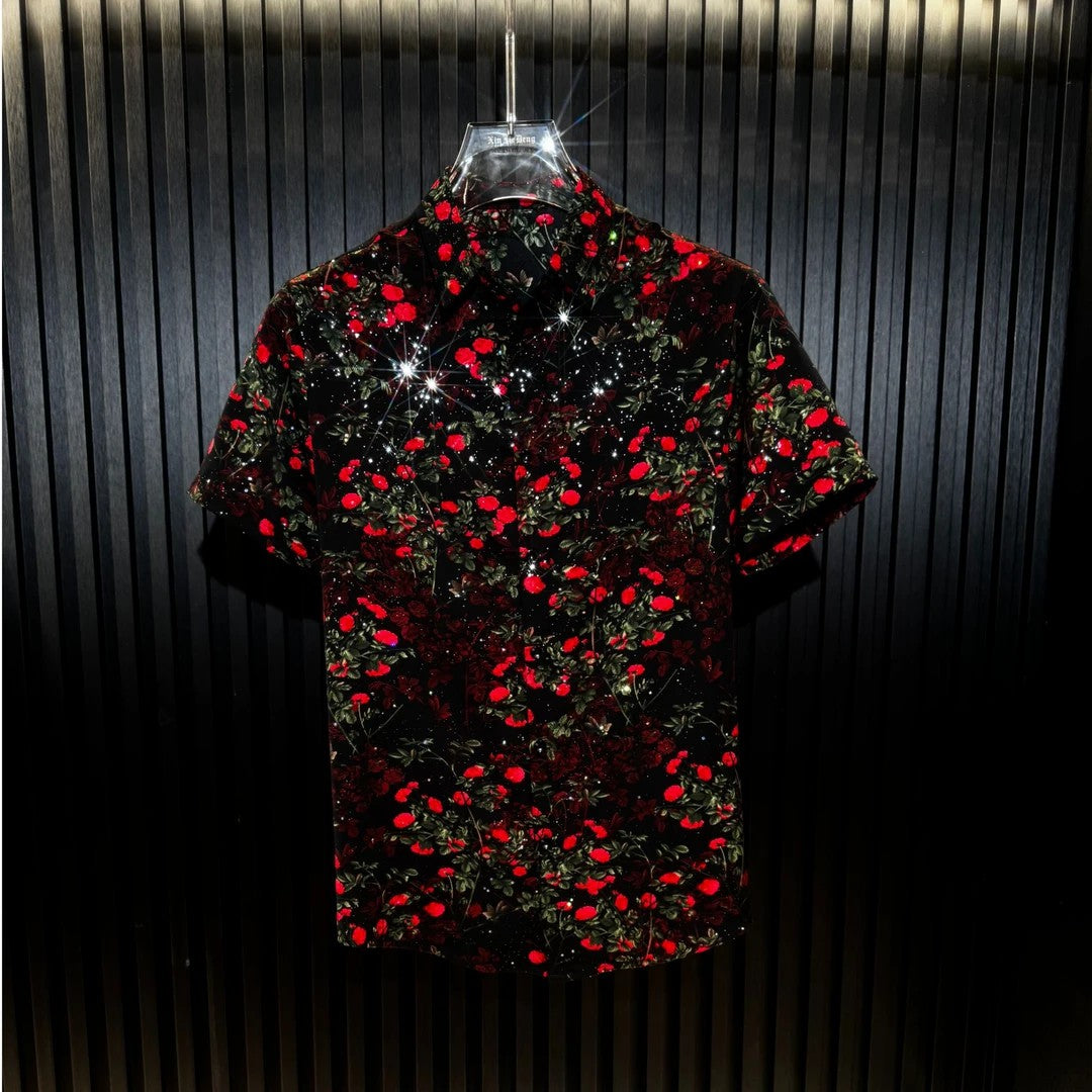 Men's Ice Rose Print Shirt
