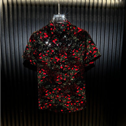Men's Ice Rose Print Shirt